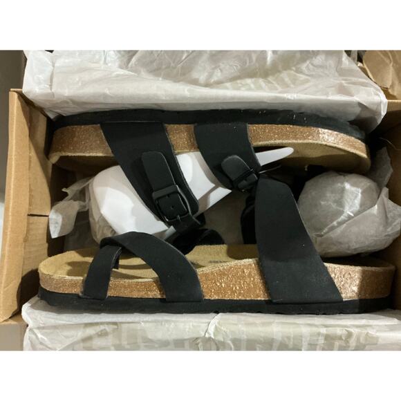 Cushionaire Luna Black strap sandals Women’s US10 - Picture 1 of 3